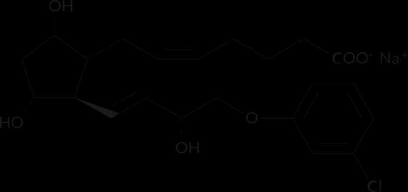 (+)-Cloprostenol sodium salt molecular structure